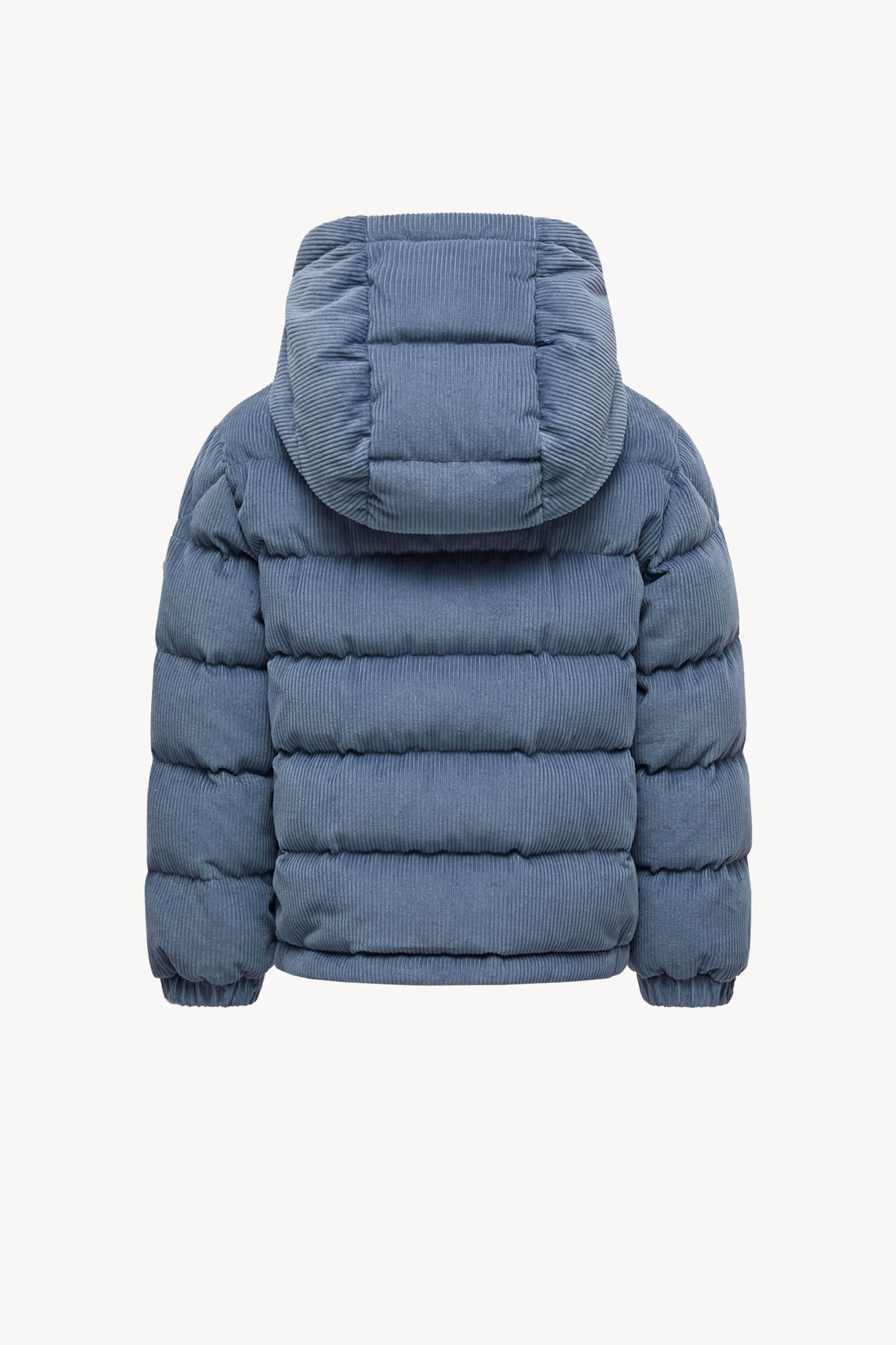 Puki Hooded Corduroy Down Jacket Boy Cobalt Blue Moncler 4